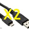 2x CABLE DE DATOS Y CARGA MICRO USB 2.0 MACHO A USB 2.0 TIPO A MACHO DATA CABLE