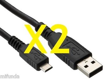 2x CABLE DE DATOS Y CARGA MICRO USB 2.0 MACHO A USB 2.0 TIPO A MACHO DATA CABLE