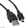 CABLE KODAK U-4 DE 1,5 M. USB A 2.0 MACHO/MALE A/TO USB MACHO/MALE MINI-B 4 PIN
