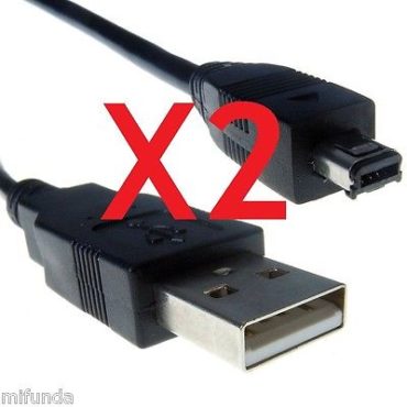 2X CABLE USB MINI B 4 PIN MACHO A USB 2.0 MACHO DE 1M. PARA MP3/MP4/CAMARAS ETC