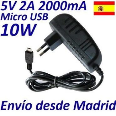 CARGADOR RAPIDO UNIVERSAL DE PUNTA MICRO USB 5V 10W 2.0 A PARA TODAS LAS MARCAS