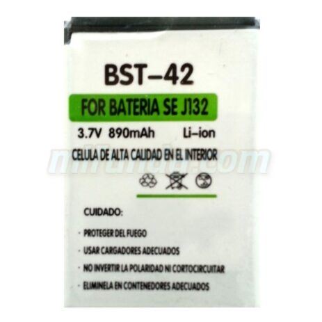 ✅BST-42 Batería para Sony Ericsson J132 de Litio Ion
