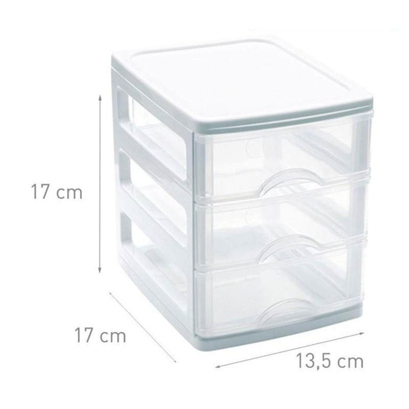 ✅2 Cajoneras de Plástico 3 Niveles Turia Blancas